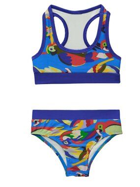 PQ SWIM 2 ps Bikini  Girls Roarsome x Bugbee collection, SZ 4-5 NWT